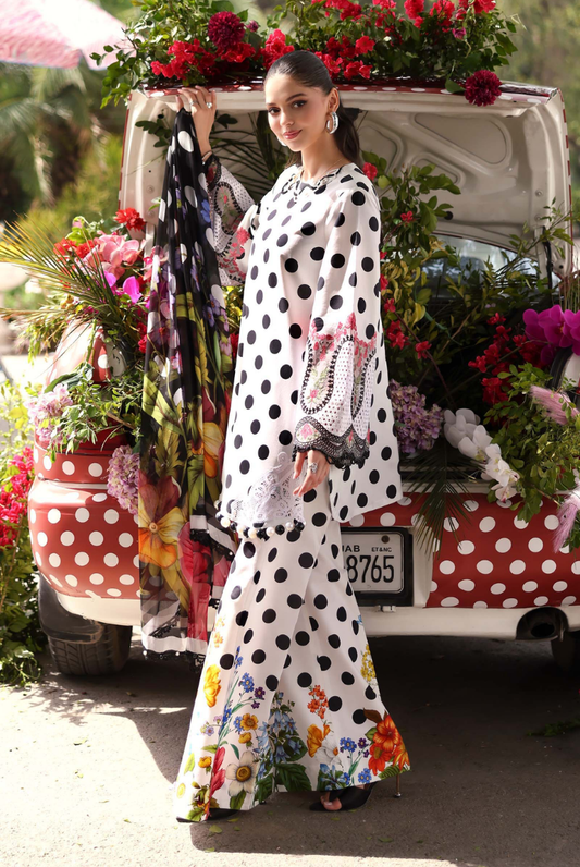 Maria B. M.Prints’26 Eid-II Inlays Printed Lawn 3 Piece Stitched Suit VOLUMЕ- 30-8A