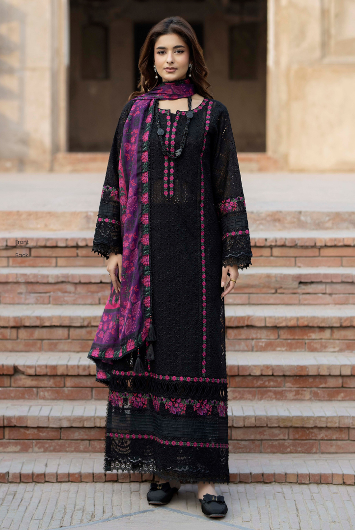ADAN'S LIBAS Tradition 2 Schiffli Embroidered Lawn 3 Piece Stitched Suit"26-Design 09
