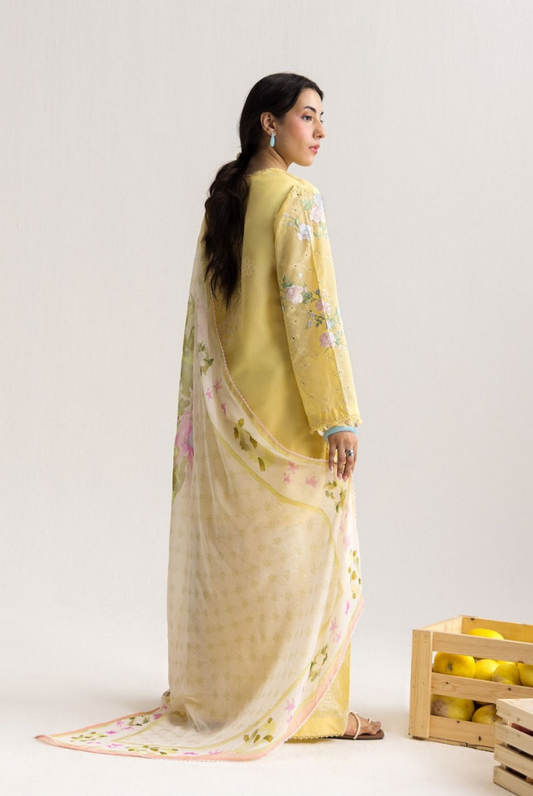 Coco by Zara Shahjahan Edit 26 Vol II Stitched Embroidered Lawn 3 Piece Suit-AIRI-1B