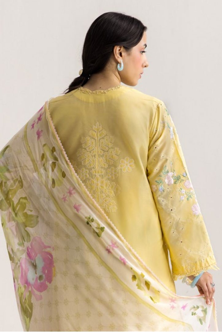Coco by Zara Shahjahan Edit 26 Vol II Stitched Embroidered Lawn 3 Piece Suit-AIRI-1B