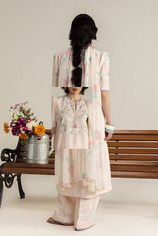 Coco by Zara Shahjahan Edit 26 Vol II Stitched Embroidered Lawn 3 Piece Suit-ARLO-7B