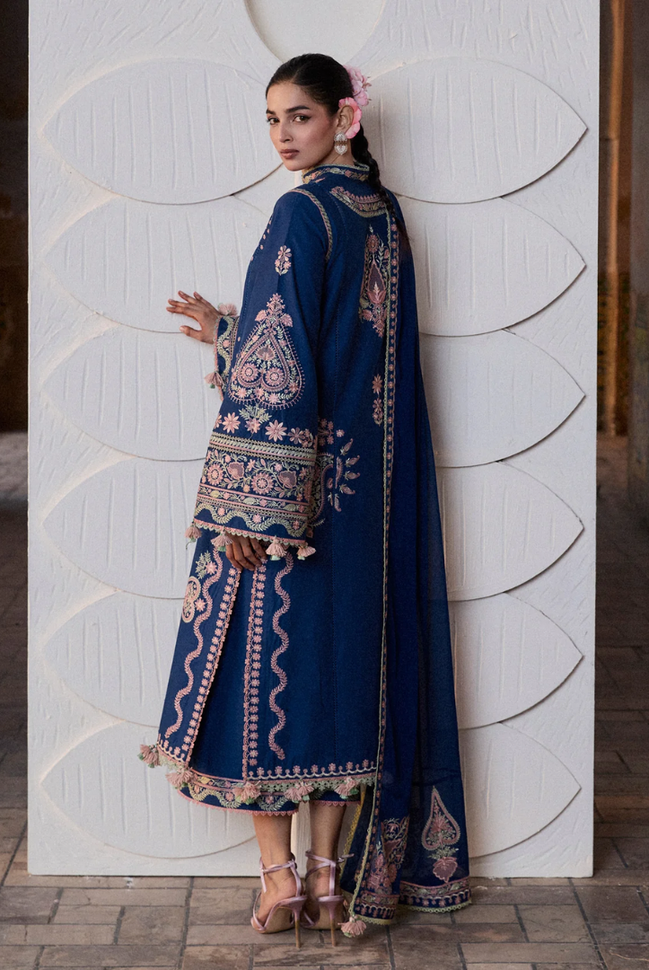 Zan by Hussain Rehar 3 Piece Suit Stitched Luxury Lawn Festive Collection'26-ABI