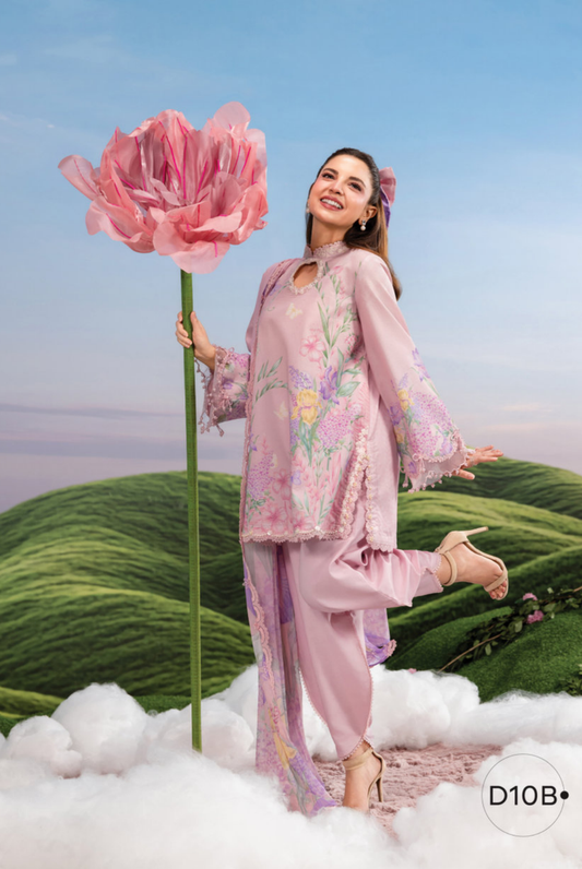 Maria B M-BASICS Summer Stitched Embroidered Lawn 3 Piece Suit-MB26-D10B