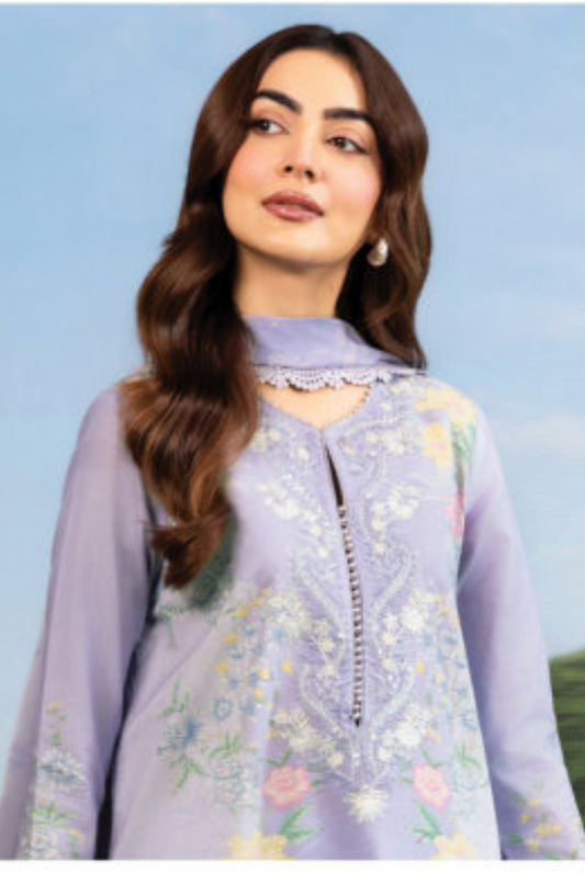 Maria B M-BASICS Summer Stitched Embroidered Lawn 3 Piece Suit-MB26-D11B