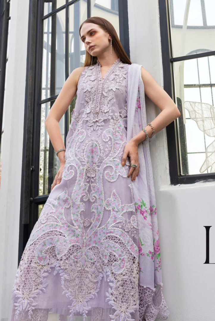 Maria B 3 Piece Stitched Embroidered Lawn Suit MB26-D12
