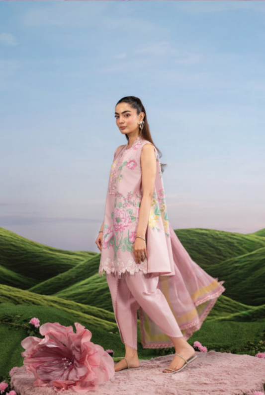 Maria B M-BASICS Summer Stitched Embroidered Lawn 3 Piece Suit-MB26-D4A