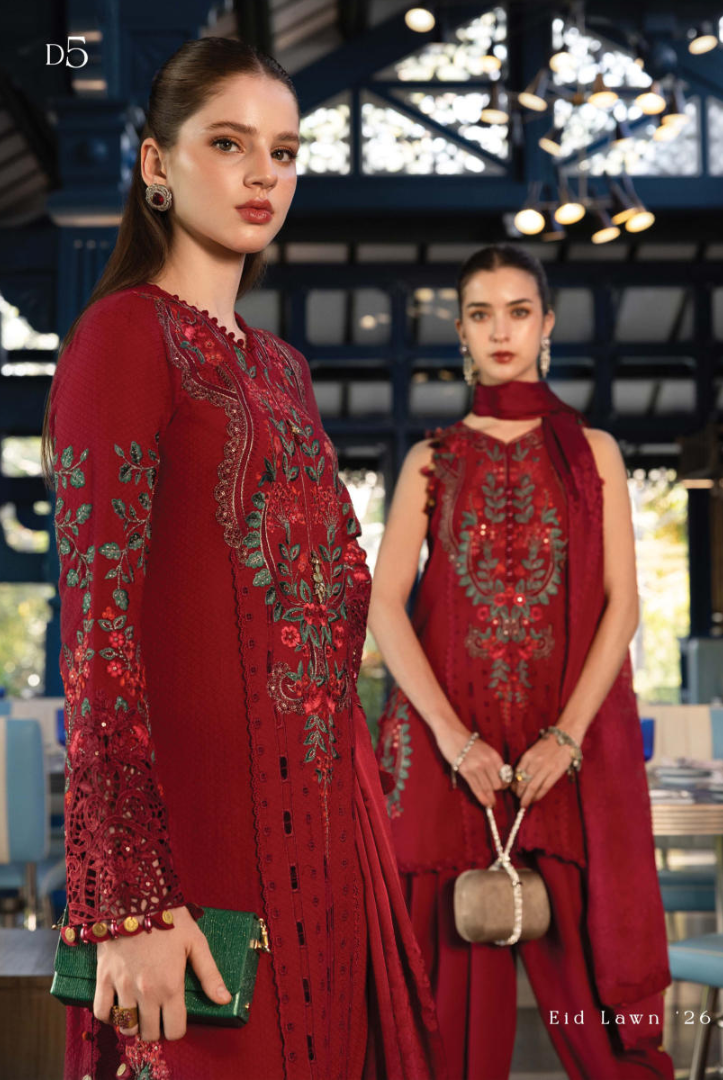 Maria B 3 Piece Stitched Embroidered Lawn Suit MB26-D5