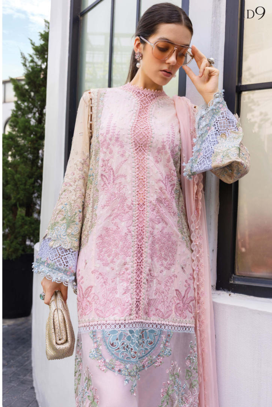 Maria B 3 Piece Stitched Embroidered Lawn Suit MB26-D9