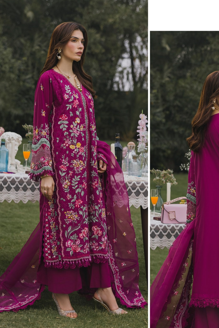 3 Piece Suit Stitched Embroidered Lawn BY Eshaisha Eid Special 2026 EA-LL-5572