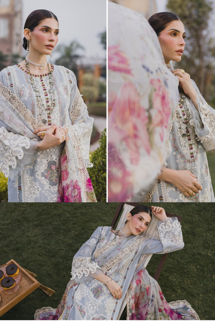 3 Piece Suit Stitched Embroidered Lawn BY Eshaisha Eid Special 2026 EA-LL-5579
