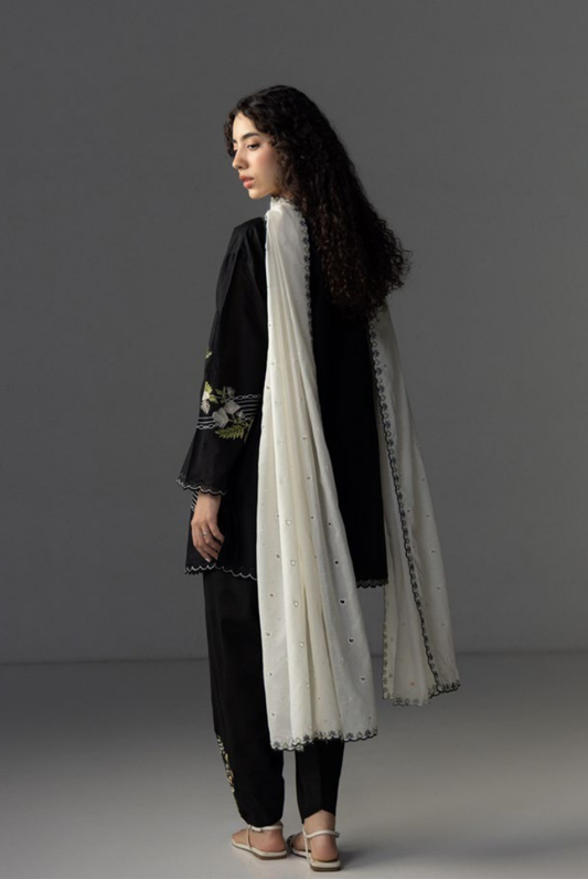 3 Piece Suit Stitched Embroidered Lawn Coco By Zara Shahjahan Lawn’26 EVIA-9A
