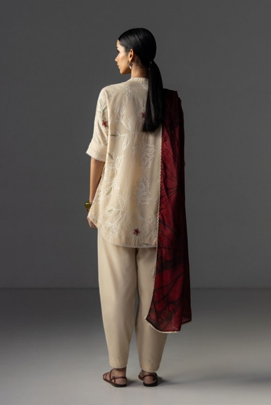 3 Piece Suit Stitched Embroidered Lawn Coco By Zara Shahjahan Lawn’26 ISLA-4A