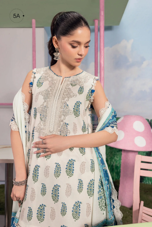 M/basics by Maria.B Spring Summer Stitched Printed Lawn 3 PC Suit – MB-CUSV13-05-A