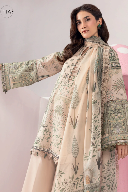 M/basics by Maria.B Spring Summer Stitched Printed Lawn 3 PC Suit – MB-CUSV13-11-A