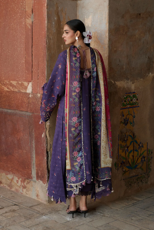 Zan by Hussain Rehar 3 Piece Suit Stitched Luxury Lawn Festive Collection'26-MOR