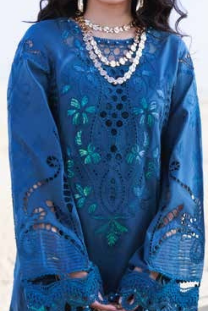 3 Piece Suit Stitched Luxury Lawn AMAN BY Nureh NE-229