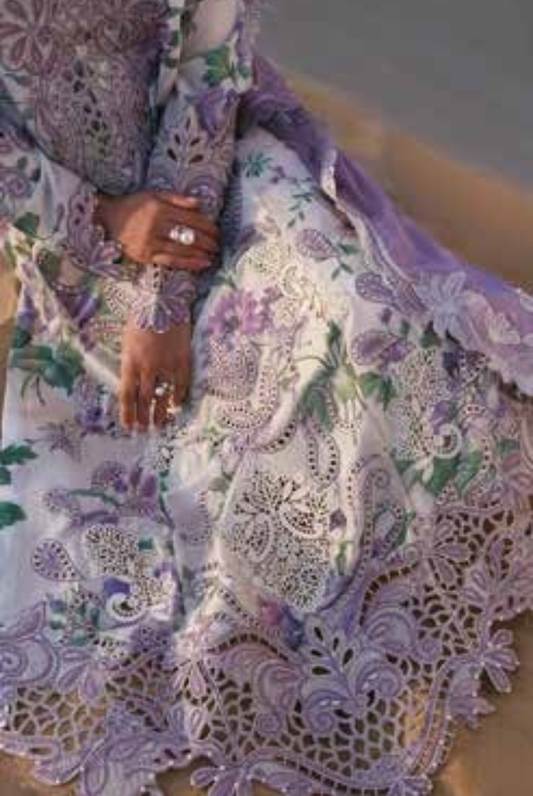 3 Piece Suit Stitched Luxury Lawn AMAN BY Nureh NE-231