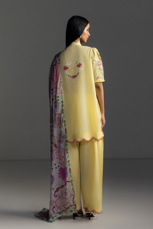 3 Piece Suit Stitched Embroidered Lawn Coco By Zara Shahjahan Lawn’26 SEREN-5B