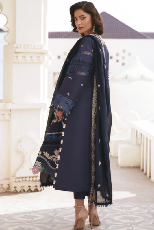 3 Piece Suit Stitched Embroidered Lawn Shangrila by Parishay Collection'26-SLA-01