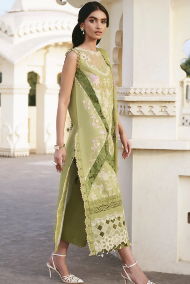 3 Piece Suit Stitched Embroidered Lawn Shangrila by Parishay Collection'26-SLA-04