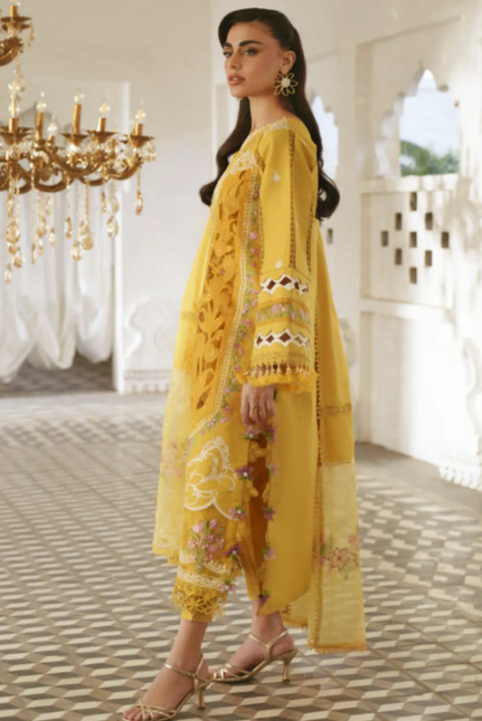 3 Piece Suit Stitched Embroidered Lawn Shangrila by Parishay Collection'26-SLA-05
