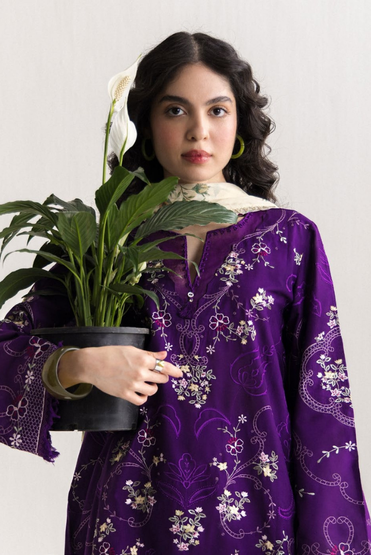 Coco by Zara Shahjahan Edit 26 Vol II Stitched Embroidered Lawn 3 Piece Suit-SUNE-10B