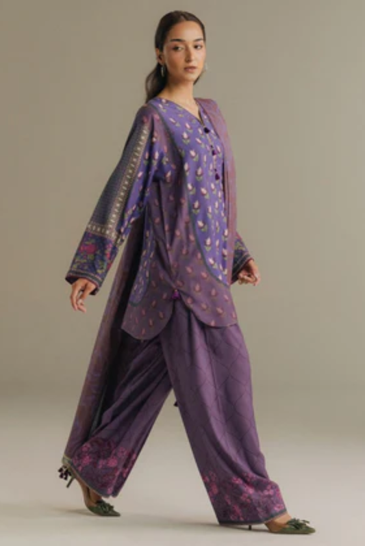 3 Piece Suit Stitched Printed Linen Drop Five Coco By Zara Shahjahan Soft Current-7A