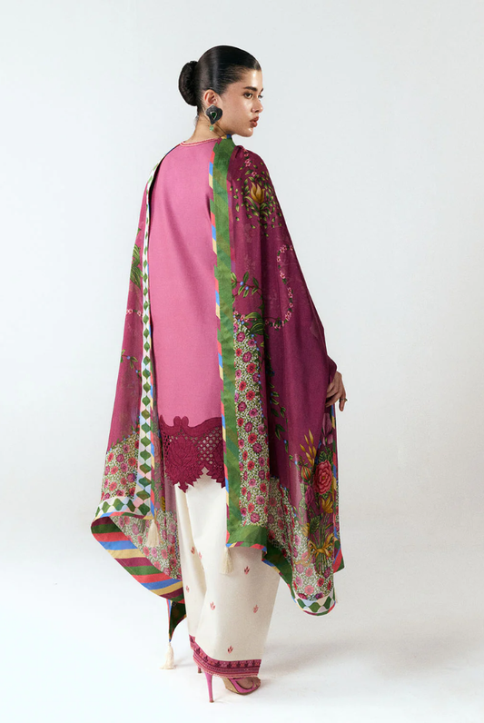 Jugnu by Hussain Rehar Stitched 3 Piece Embroidered Lawn Suit – YAWI-D#1282