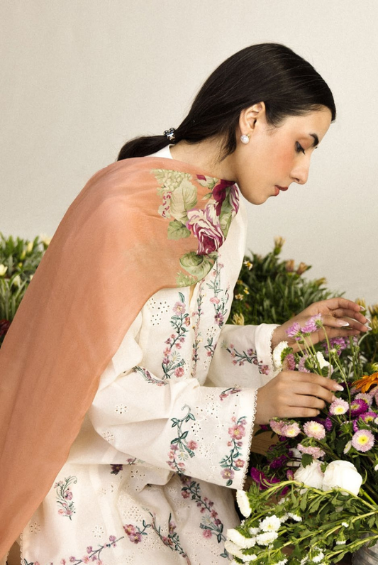 Coco by Zara Shahjahan Edit 26 Vol II Stitched Embroidered Lawn 3 Piece Suit-YURA-3A