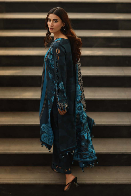 3 Piece Stitched Linen Collection C-Prints by Charizma