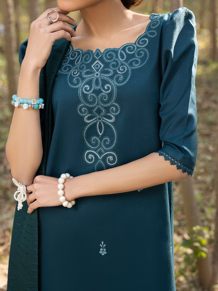 3 PC - Mystique by Sanam Saeed - Stitched Luxury Collection - Forest Green (Article-09)