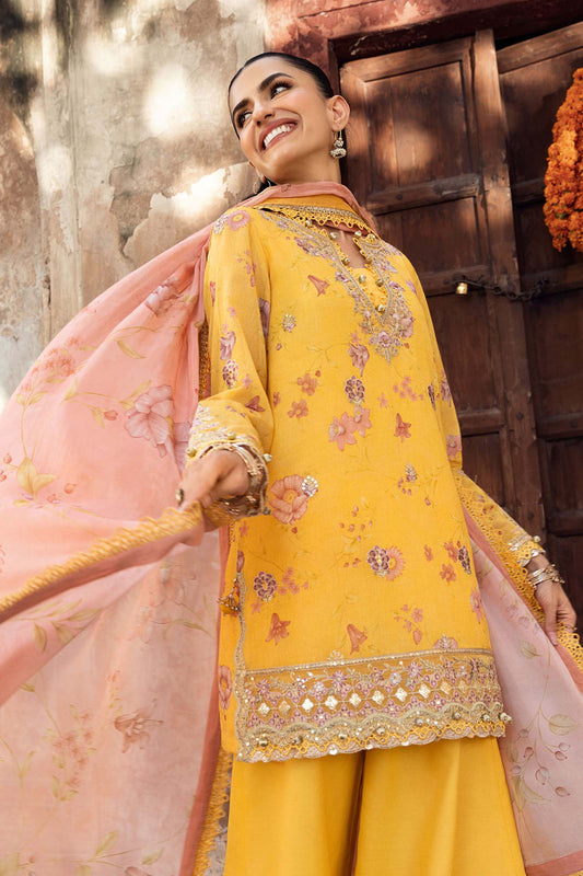 3 Pc Stitched Embroidered Silk Cotton Net Suit03