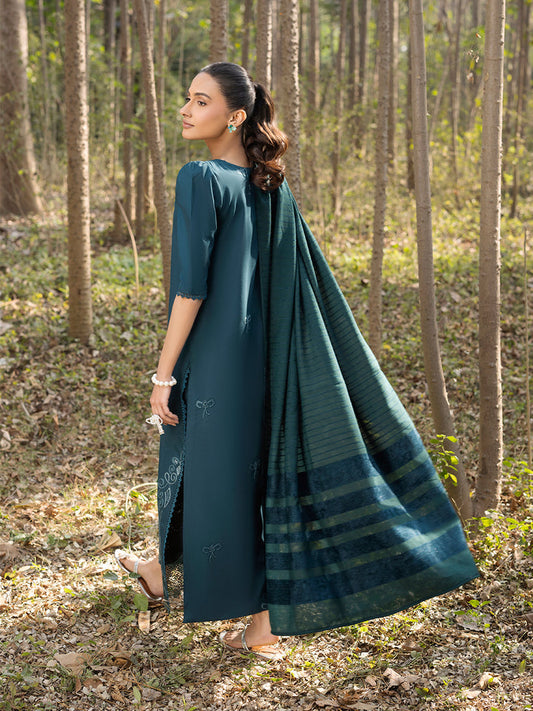3 PC - Mystique by Sanam Saeed - Stitched Luxury Collection - Forest Green (Article-09)