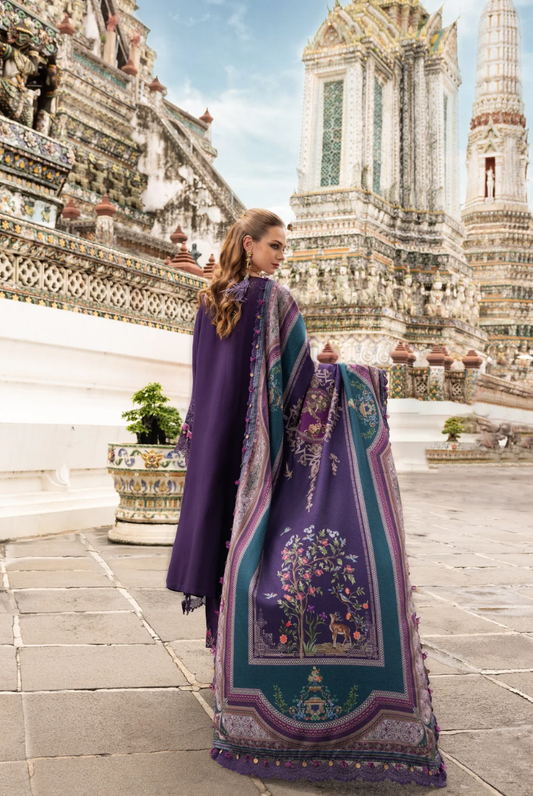 3 Piece Stitched Printed Linen Suit Maria B MPrints Winter Collection MBMP