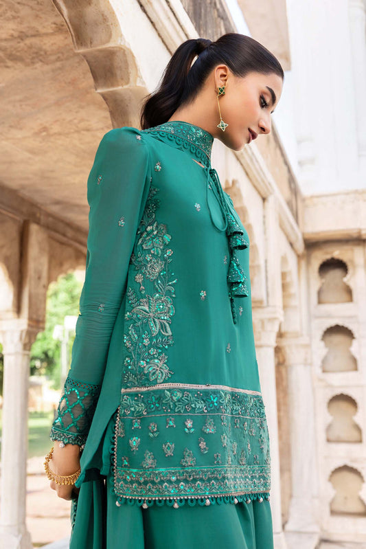 3 Pc Stitched Embroidered Chiffon Suit