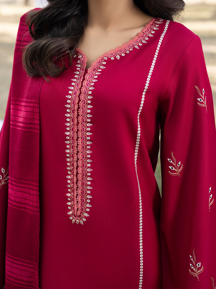 3 PC - Mystique by Sanam Saeed - Stitched Luxury Collection - Ruby Red (Article-06)