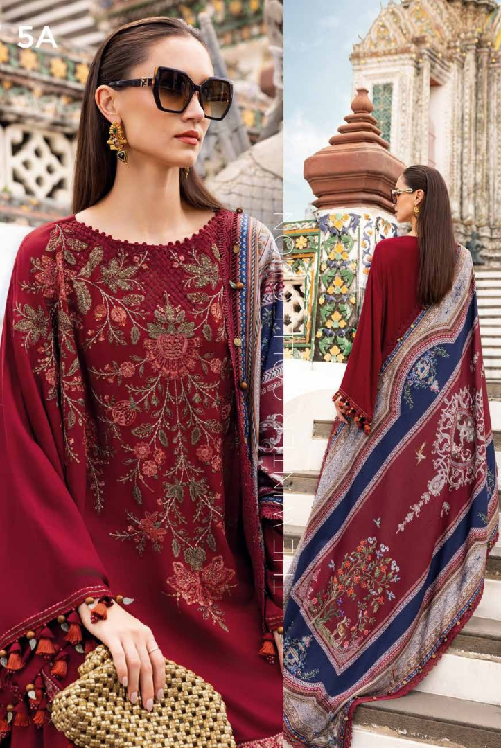 3 Piece Stitched Printed Linen Suit Maria B MPrints Winter Collection MBMP