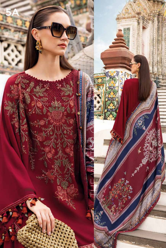 3 Piece Stitched Printed Linen Suit Maria B MPrints Winter Collection MBMP