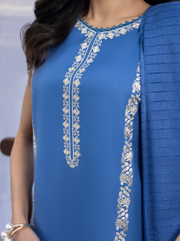 3 PC - Mystique by Sanam Saeed - Stitched Luxury Collection - Sky Blue (Article-07)