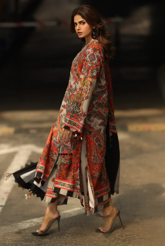3 Piece Stitched Linen Collection C-Prints by Charizma