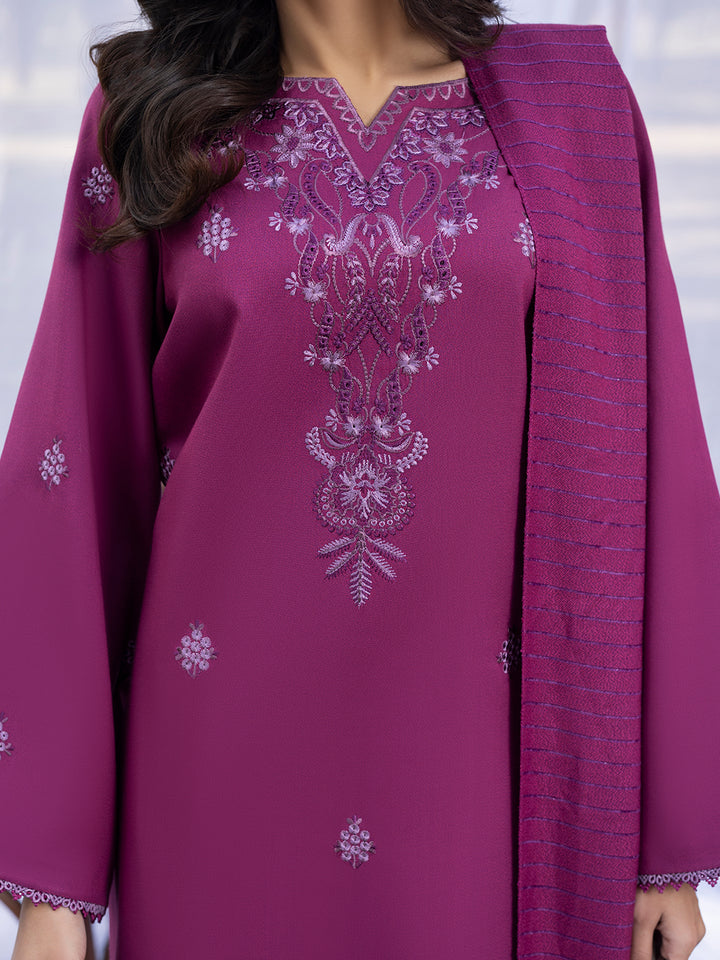 3 PC - Mystique by Sanam Saeed - Stitched Luxury Collection - Plum (Article-04)