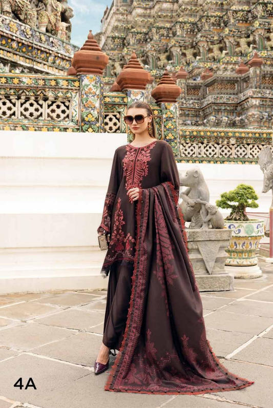 3 Piece Stitched Printed Linen Suit Maria B MPrints Winter Collection MBMP