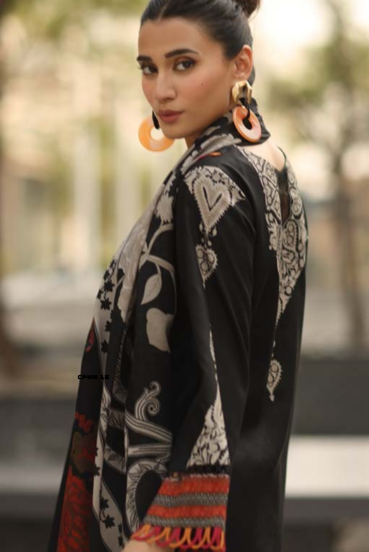 3 Piece Stitched Linen Collection C-Prints by Charizma