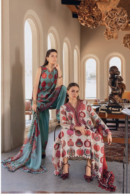 3 Piece Suit Stitched Embroidered Lawn BY Maria.B M.PRINTS'26 - MBPT-29-3A
