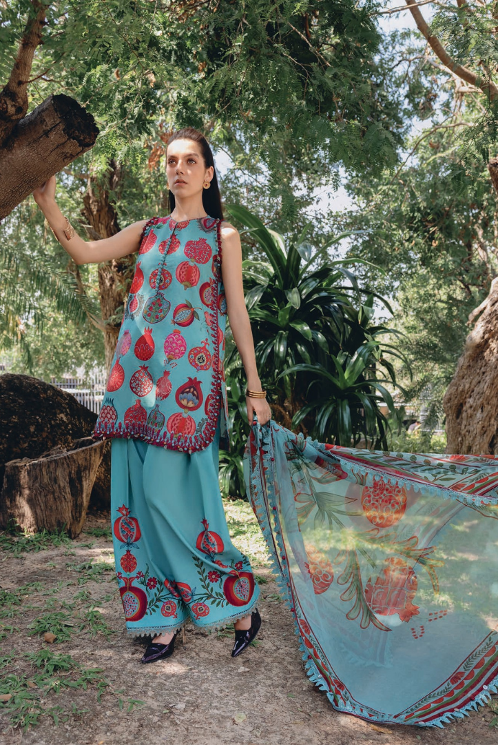 3 Piece Suit Stitched Embroidered Lawn BY Maria.B M.PRINTS'26 - MBPT-29-3B
