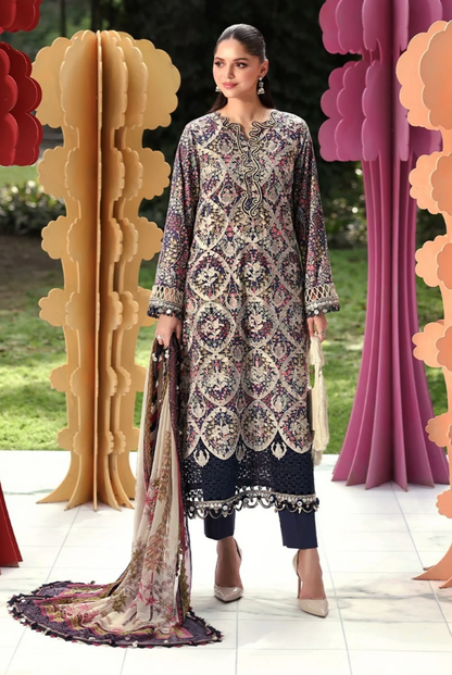 Maria B. M.Prints’26 Eid-II Inlays Printed Lawn 3 Piece Stitched Suit VOLUMЕ- 30-3в