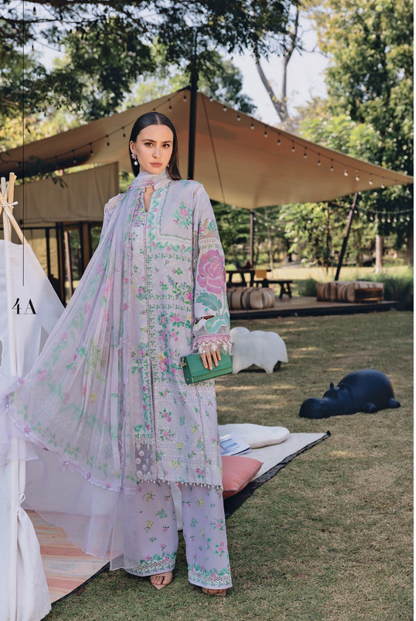 3 Piece Suit Stitched Embroidered Lawn BY Maria.B M.PRINTS'26 - MBPT-29-4A