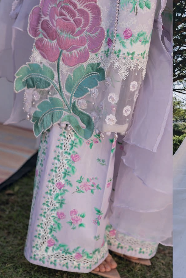 3 Piece Suit Stitched Embroidered Lawn BY Maria.B M.PRINTS'26 - MBPT-29-4A