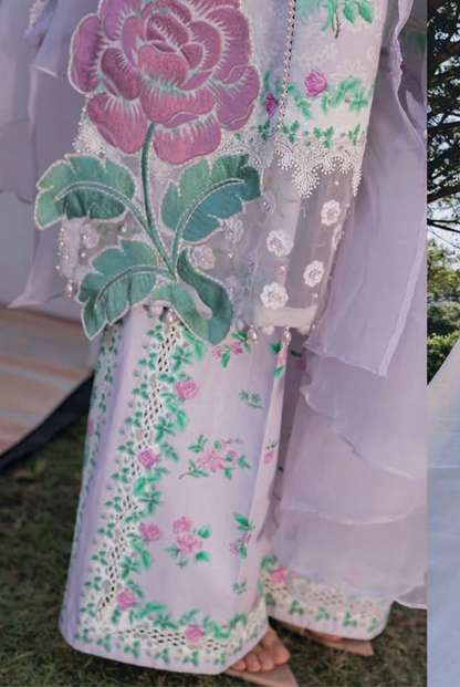 3 Piece Suit Stitched Embroidered Lawn BY Maria.B M.PRINTS'26 - MBPT-29-4A