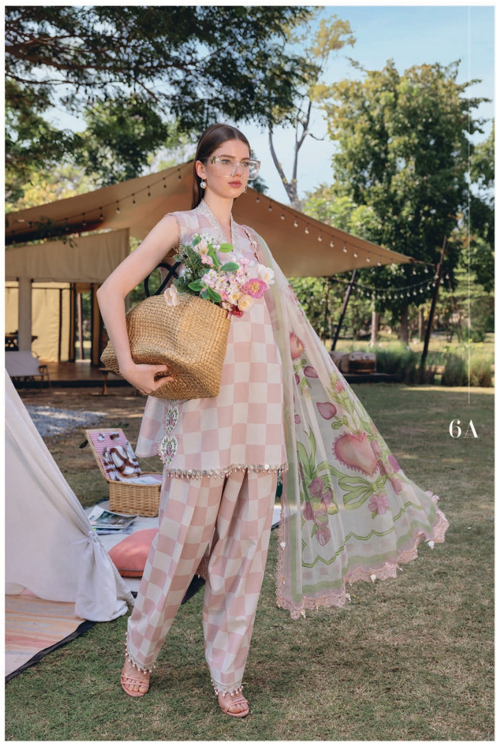 3 Piece Suit Stitched Embroidered Lawn BY Maria.B M.PRINTS'26 - MBPT-29-6A